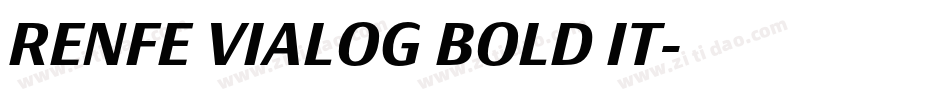 RENFE VIALOG BOLD IT字体转换